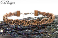 Twisted wire kumihimo bracelet ⎮ Copper oxidised