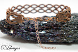 Intertwining wirework bracelet ⎮ Copper oxidised