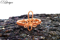 Fleur De Lis wirework ring ⎮ Copper