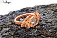 Dragons eye wirework ring ⎮ Copper and silver