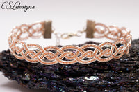 Celtic twist wirework bracelet ⎮ Copper and silver