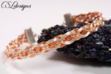 X's and O's wirework bracelet ⎮ Copper and silver
