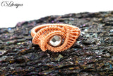 Dragons eye wirework ring ⎮ Copper and silver