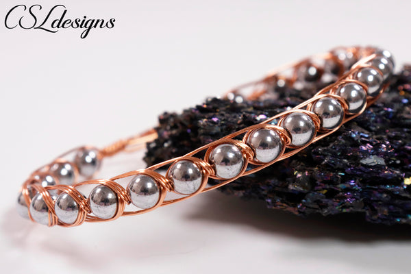 Egyptian style wirework bracelet ⎮ Copper and silver