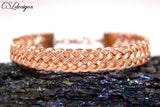 Regal wire kumihimo bracelet ⎮ Copper and silver