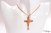 Celtic cross wirework necklace ⎮ Copper and silver