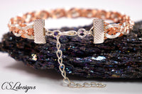 X's and O's wirework bracelet ⎮ Copper and silver