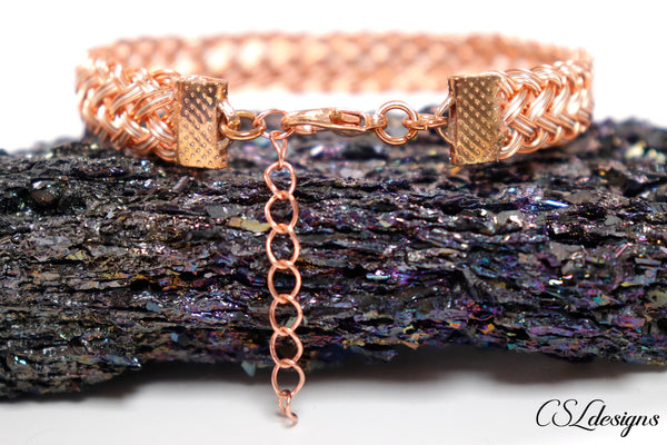 Woven copper bracelet - 