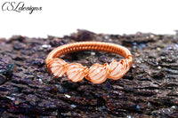 Candy spirals wirework ring ⎮ Copper and white