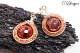 Sunburst drop earrings ⎮ Silver and copper