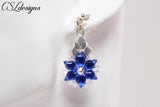 Starry diamonds earrings ⎮ Blue and silver