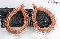 Astral viking knit wirework earrings