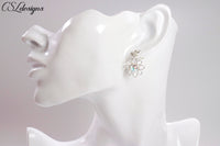 Flower wirework earrings