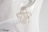 Wire crochet star earrings
