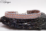 Snaky kumihimo bracelet ⎮ Grey and copper