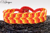Herringbone macrame bracelet ⎮ Orange