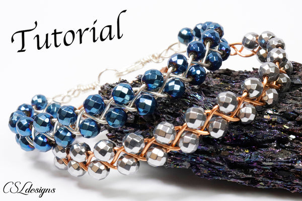 Outside beaded wirework braided bracelet tutorial – CSLdesigns shop
