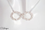 Infinity wire crochet necklace
