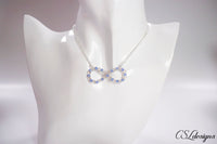 Infinity wire crochet necklace