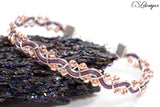 Elegant braid wirework bracelet ⎮ Silver, purple and rose gold