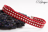 Snaky kumihimo bracelet ⎮ Red and silver