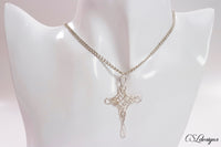 Celtic cross wirework necklace ⎮ Silver