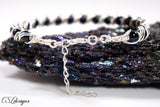 Candy spirals wirework bracelet ⎮ Silver and black
