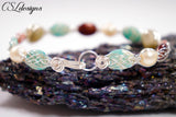 Celtic lace wirework bracelet ⎮ Silver and multicoloured