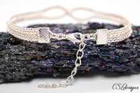 Infinity wire kumihimo bracelet ⎮ Silver