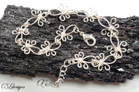 Fleur De Lis wirework chain bracelet ⎮ Silver