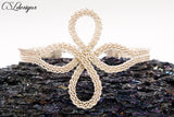 Celtic infinity wire kumihimo bracelet ⎮ Silver