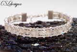 Elegant diamonds wirework bracelet ⎮ Silver