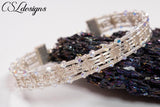 Elegant diamonds wirework bracelet ⎮ Silver