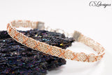 Kisses wire kumihimo bracelet ⎮ Silver and copper