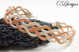 Intertwining wirework bracelet ⎮ Silver and copper
