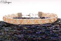 Kisses wire kumihimo bracelet ⎮ Silver and copper