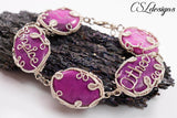 Inspire others wirework bracelet ⎮ Silver and pink