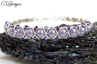 Kisses wirework bracelet ⎮ Silver and purple