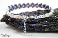 Kisses wirework bracelet ⎮ Silver and purple