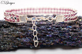 Snaky wire kumihimo bracelet ⎮ Silver and purple