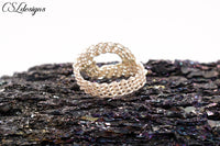 Infinity wire kumihimo ring ⎮ Silver
